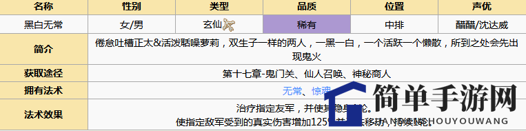 《元气封神》黑白无常：隐身术下的生死守护者风采揭秘