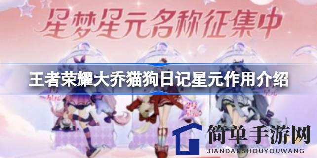 《王者荣耀》大乔猫狗日记星元皮肤揭秘：玩家创意无限，官方精选亮相